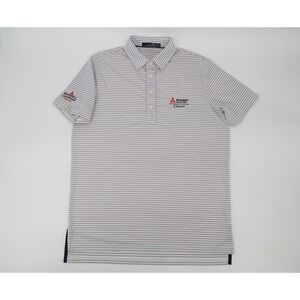 RLX Ralph Lauren Men Medium Striped Performance Polo Golf Mitsubishi Classic
